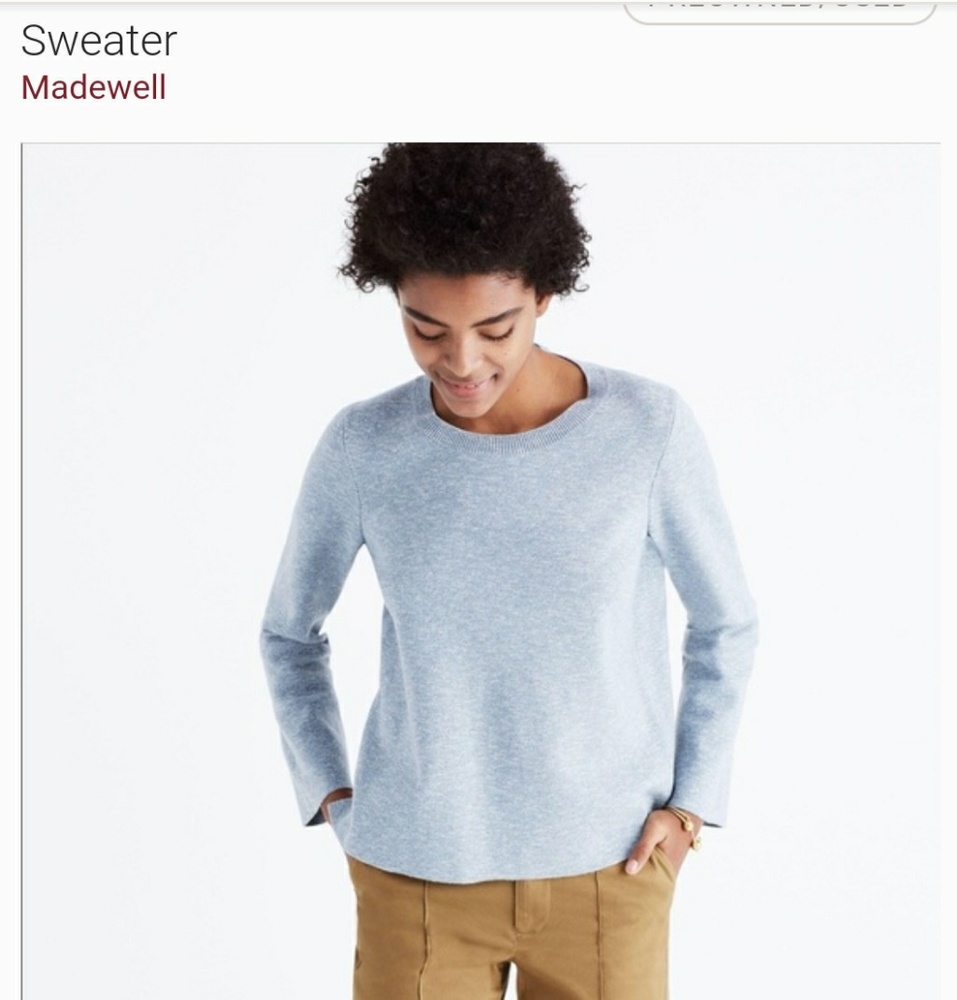 MADEWELL LACE UP BACK SWEATER S - Picture 5 of 8